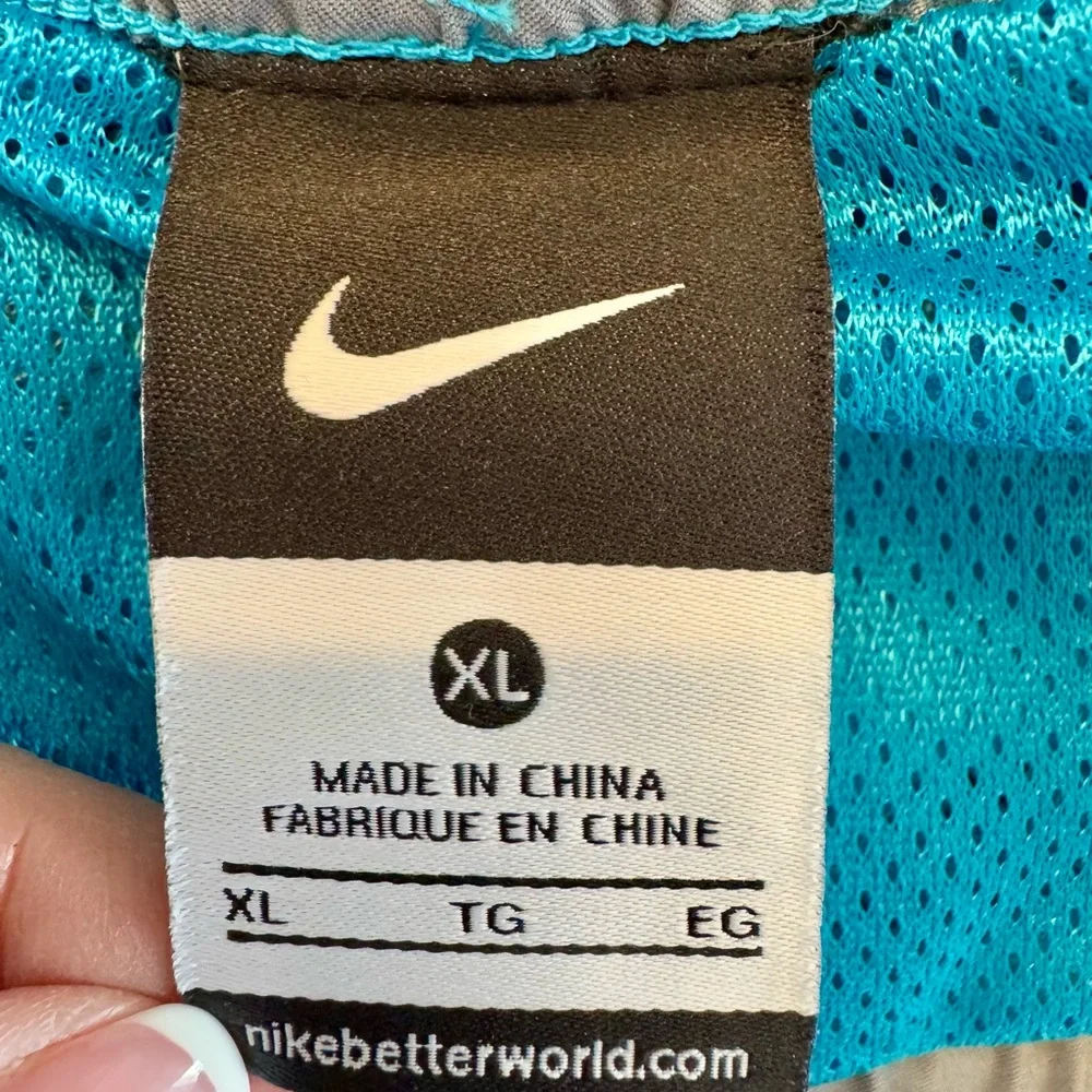 Nike‎ Teal and Gray Swim Trunks with Built in Liner Size XL